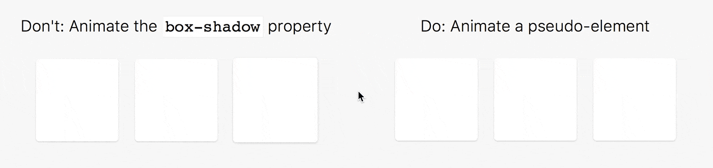 Recording of box-shadow demo in action